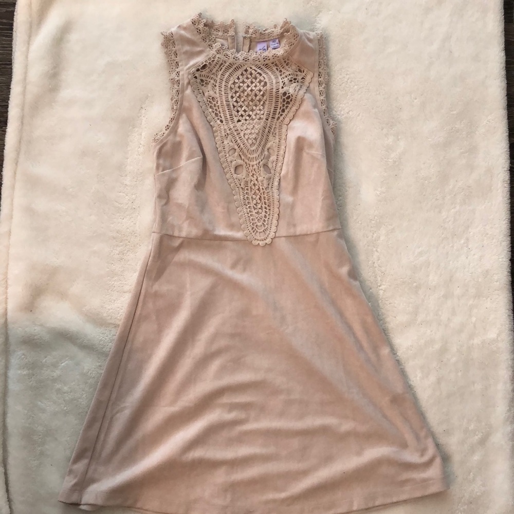 Tan suede dress